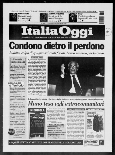 Italia oggi : quotidiano di economia finanza e politica